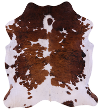 Thumbnail for Brown & White Natural Cowhide Rug - XLarge 7'6