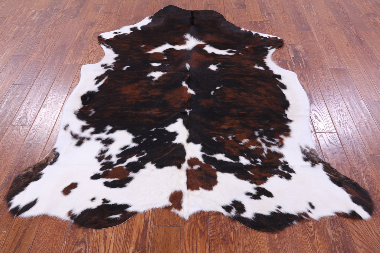 Tricolor Natural Cowhide Rug - Large 6'9"H x 5'10"W