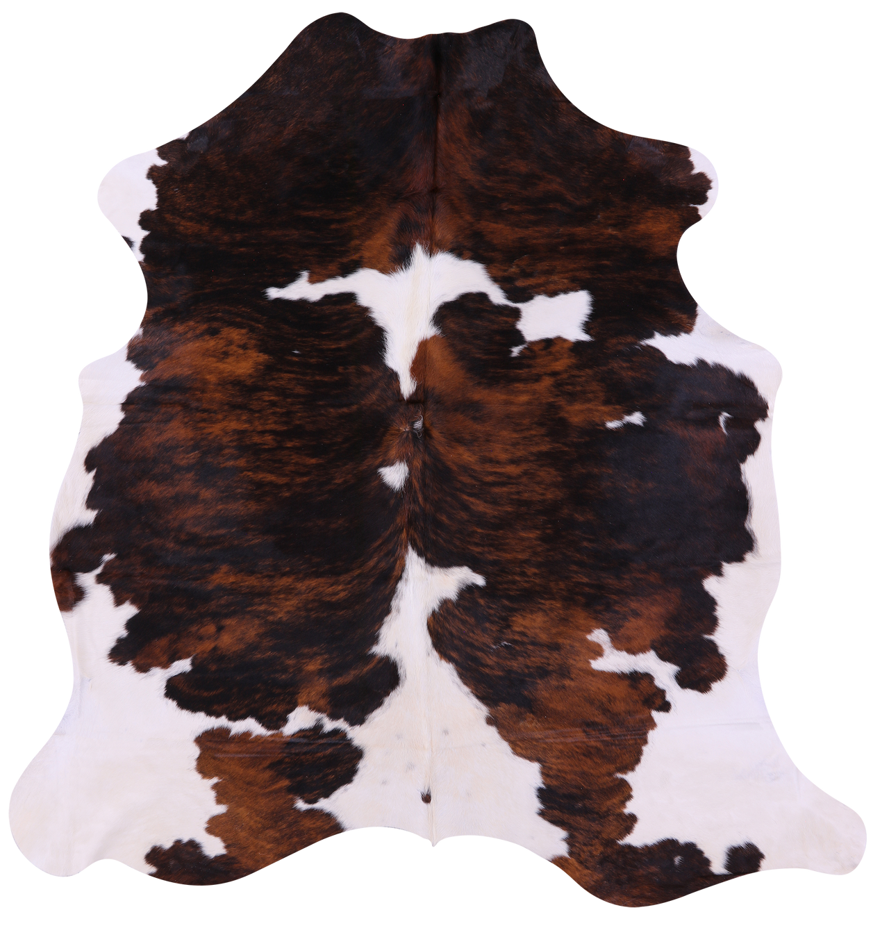 Tricolor Natural Cowhide Rug - Large 6'8"H x 6'4"W