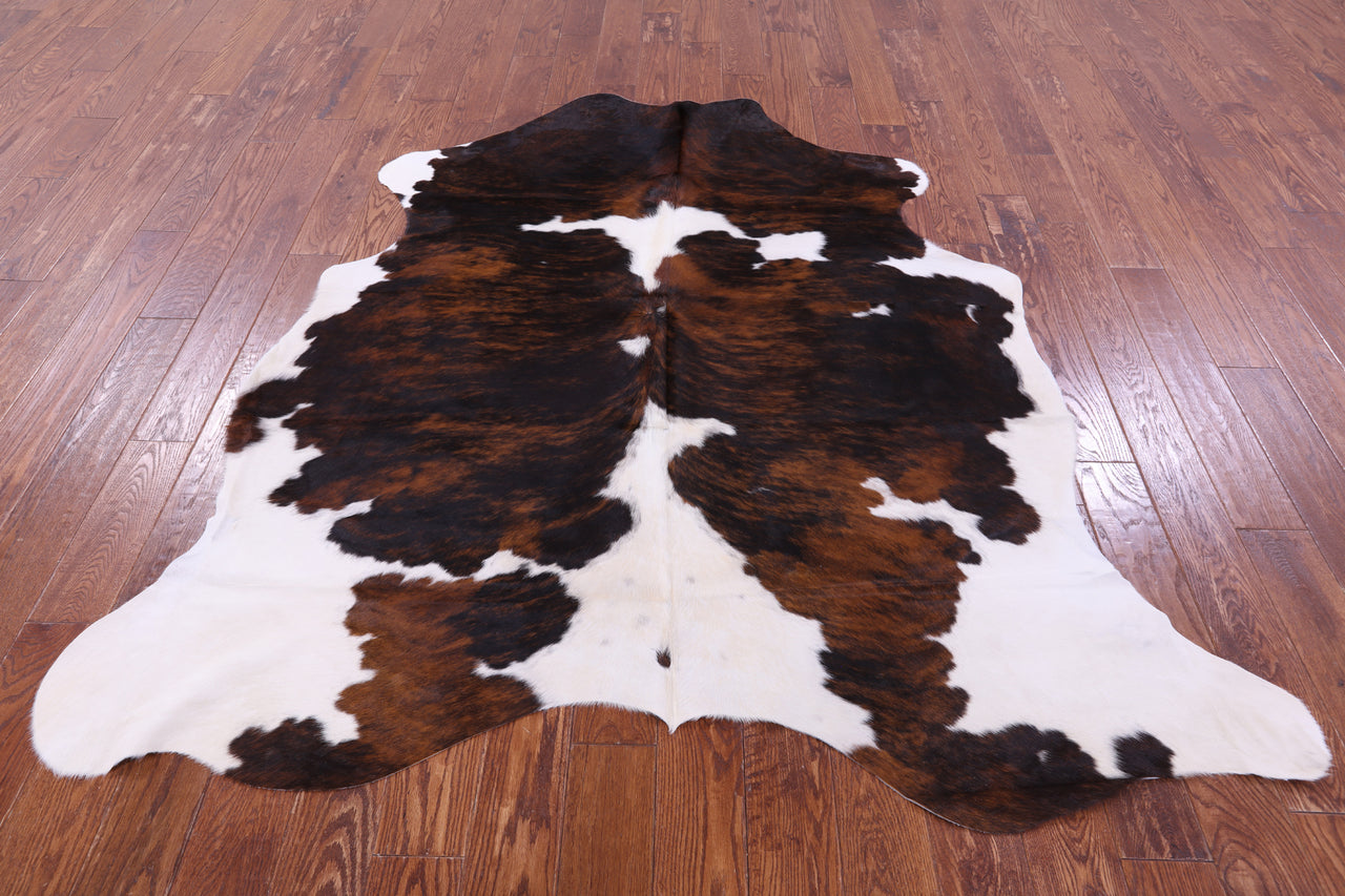 Tricolor Natural Cowhide Rug - Large 6'8"H x 6'4"W