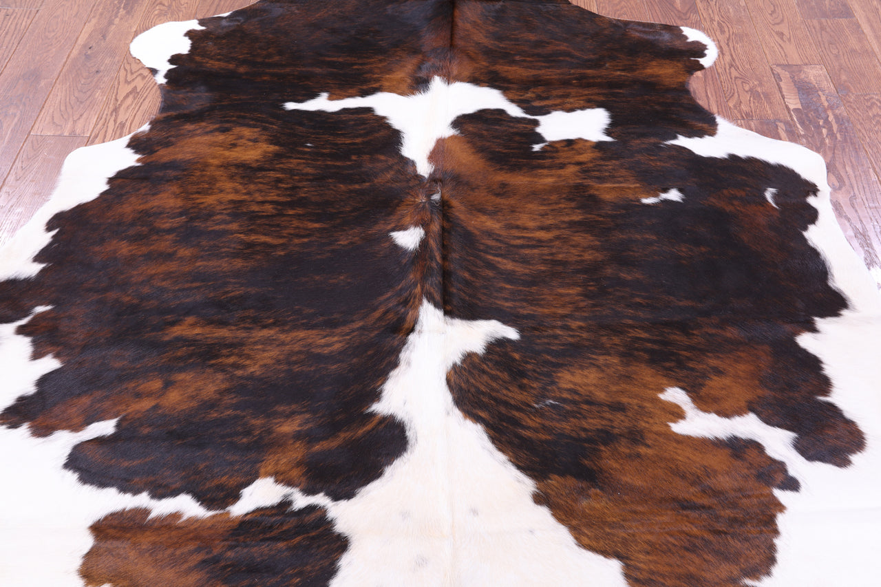 Tricolor Natural Cowhide Rug - Large 6'8"H x 6'4"W