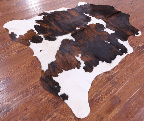 Tricolor Natural Cowhide Rug - Large 6'8