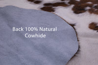 Thumbnail for Brown & White Natural Cowhide Rug - XLarge 7'3