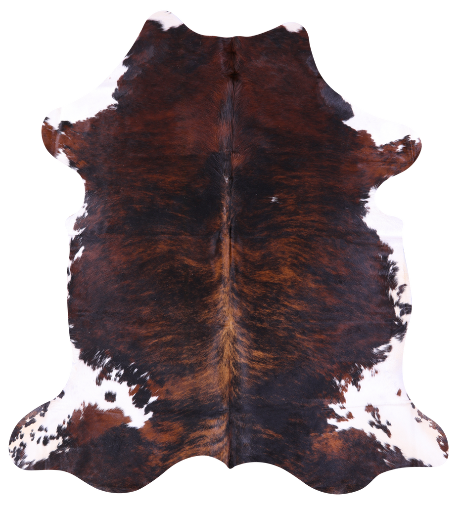 Dark Brindle Natural Cowhide Rug - X-Large 7'5"H x 6'8"W