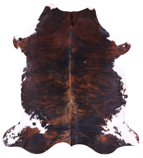 Dark Brindle Natural Cowhide Rug - X-Large 7'5
