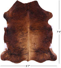 Thumbnail for Brown Natural Cowhide Rug - XLarge 7'6