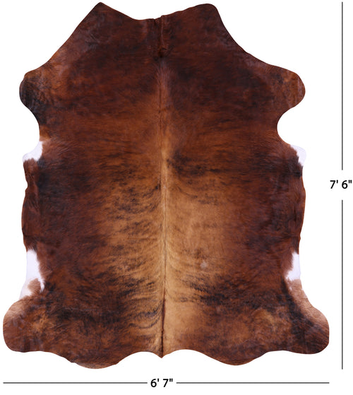 Brown Natural Cowhide Rug - X-Large 7'6