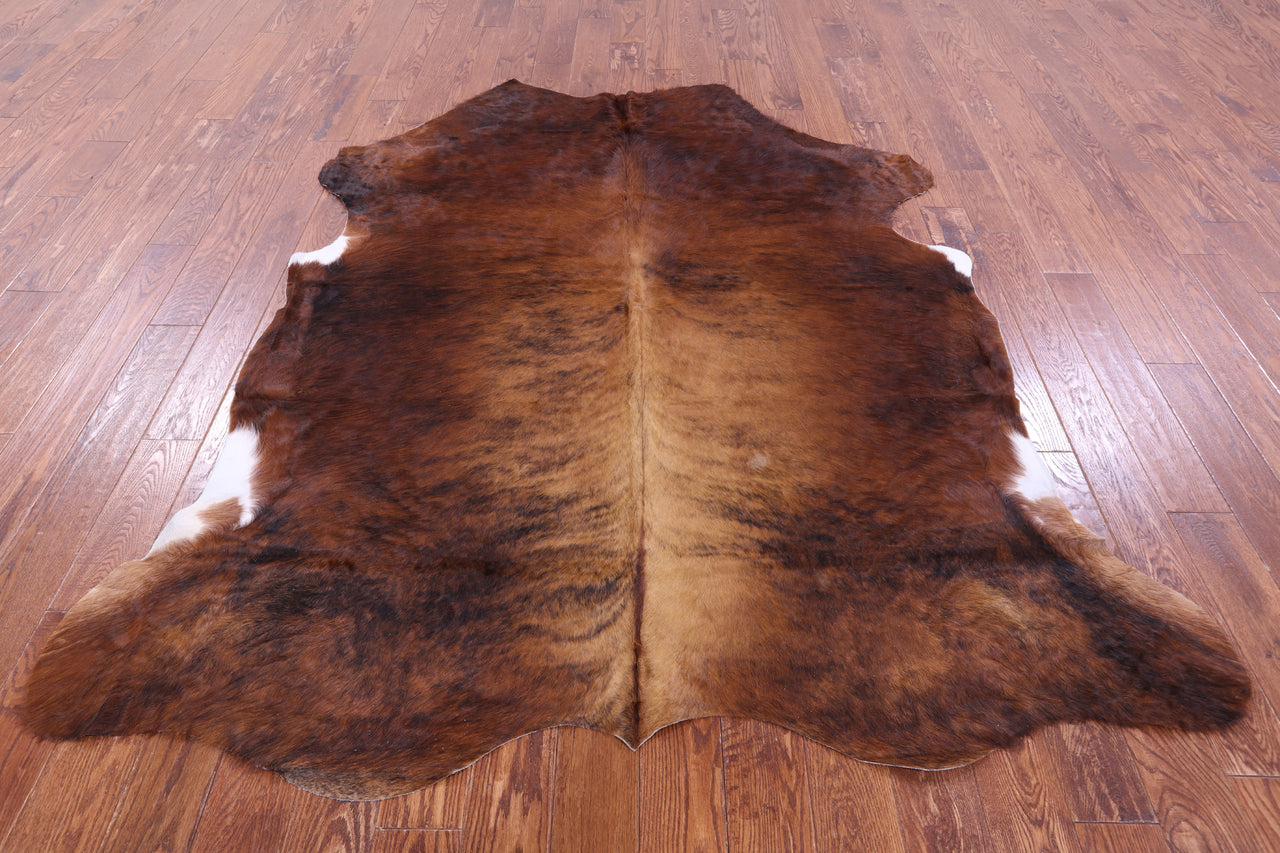 Brown Natural Cowhide Rug - XLarge 7'6"H x 6'7"W