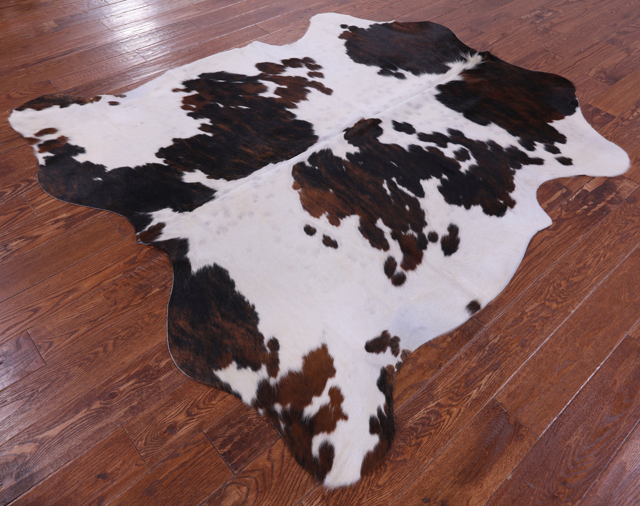 Tricolor Natural Cowhide Rug - Large 6'7"H x 6'1"W