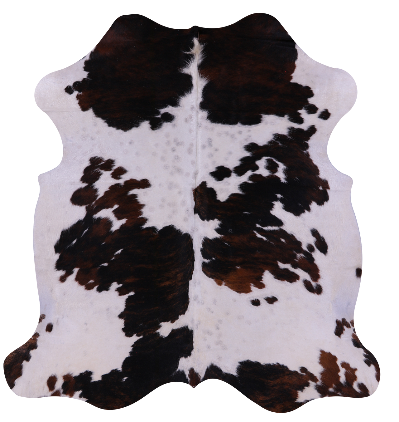 Tricolor Natural Cowhide Rug - Large 6'7"H x 6'1"W