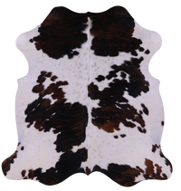 Thumbnail for Tricolor Natural Cowhide Rug - Large 6'7