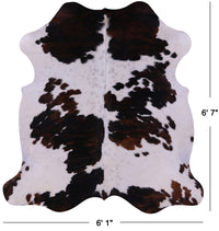 Thumbnail for Tricolor Natural Cowhide Rug - Large 6'7