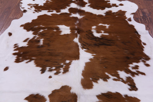 Brown & White Natural Cowhide Rug - X-Large 7'0