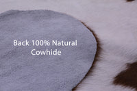 Thumbnail for Brown & White Natural Cowhide Rug - XLarge 7'0