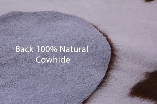 Brown & White Natural Cowhide Rug - X-Large 7'0