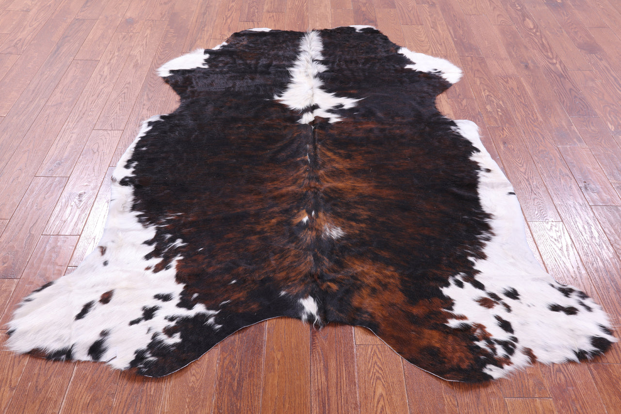 Tricolor Natural Cowhide Rug - Large 6'7"H x 5'8"W