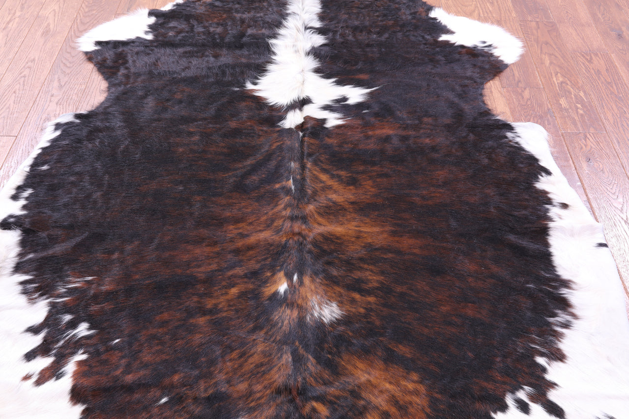 Tricolor Natural Cowhide Rug - Large 6'7"H x 5'8"W