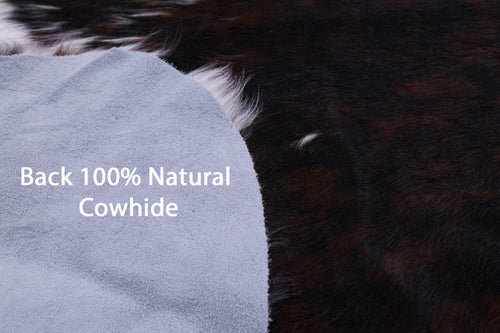 Tricolor Natural Cowhide Rug - Large 6'7