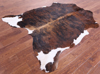 Thumbnail for Brindle Natural Cowhide Rug - Large 6'5