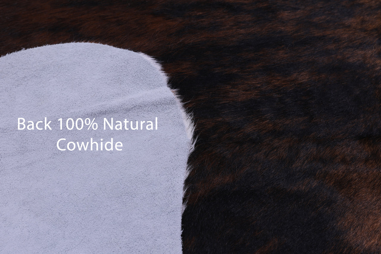 Brindle Natural Cowhide Rug - Large 6'5"H x 5'8"W