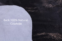 Thumbnail for Black Brindle Natural Cowhide Rug - Large 6'10