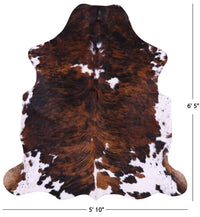 Thumbnail for Tricolor Natural Cowhide Rug - Large 6'5