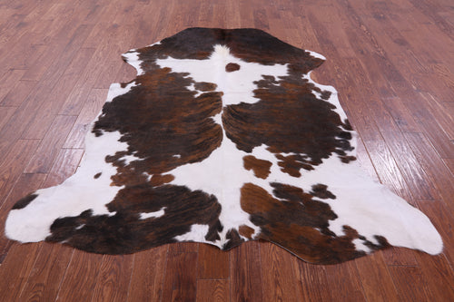 Brown & White Natural Cowhide Rug - X-Large 7'0