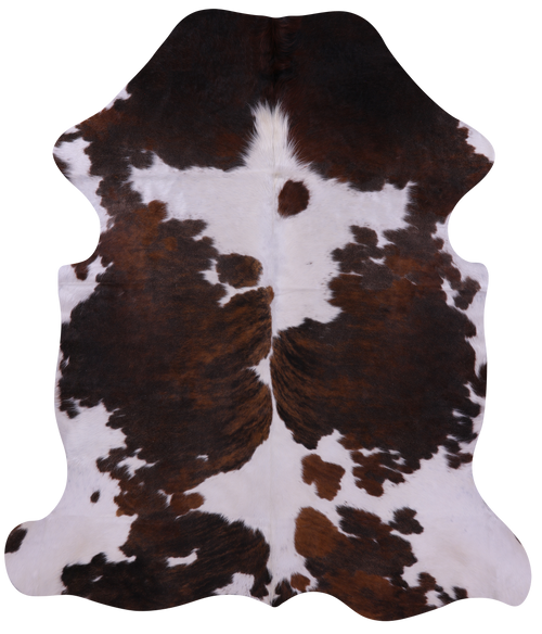 Brown & White Natural Cowhide Rug - X-Large 7'0