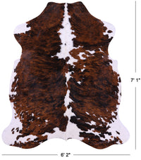 Thumbnail for Tricolor Natural Cowhide Rug - XLarge 7'1