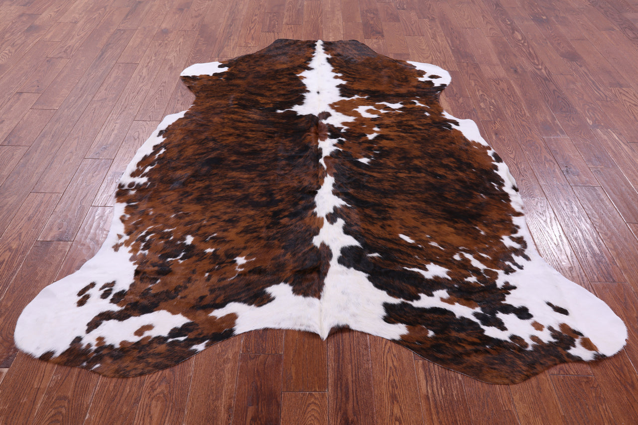 Tricolor Natural Cowhide Rug - XLarge 7'1"H x 6'2"W