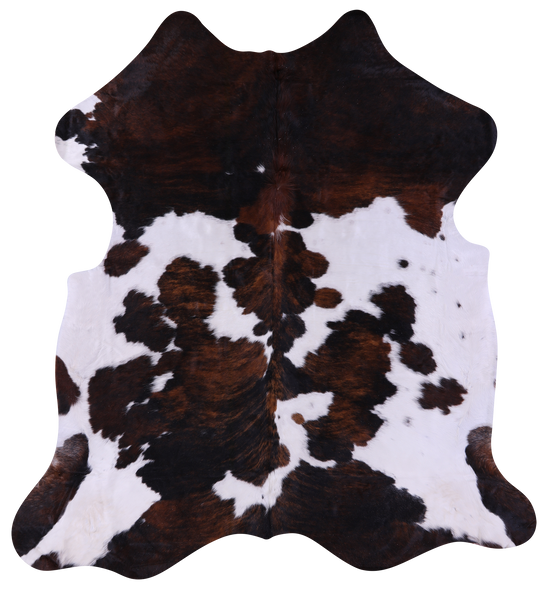 Tricolor Natural Cowhide Rug - XLarge 7'4"H x 6'8"W