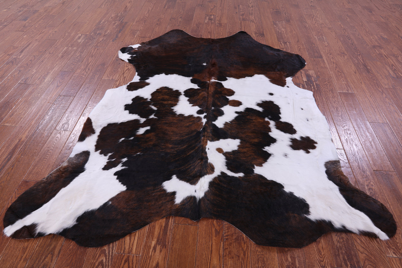 Tricolor Natural Cowhide Rug - XLarge 7'4"H x 6'8"W