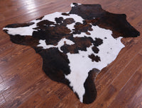 Thumbnail for Tricolor Natural Cowhide Rug - XLarge 7'4