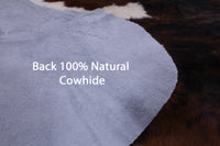 Thumbnail for Tricolor Brindle Natural Cowhide Rug - XXLarge 7'9