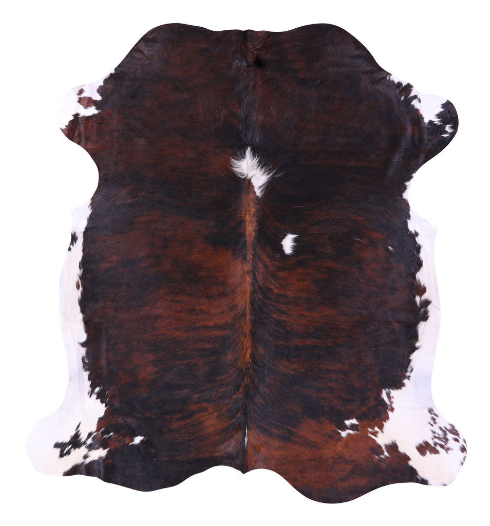Dark Brindle Natural Cowhide Rug - X-Large 7'4"H x 6'7"W