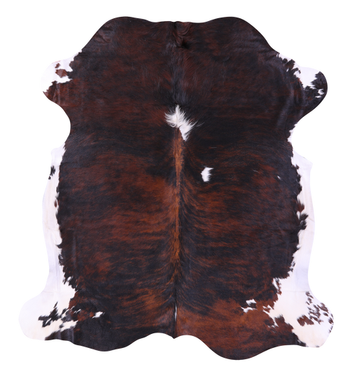 Dark Brindle Natural Cowhide Rug - X-Large 7'4
