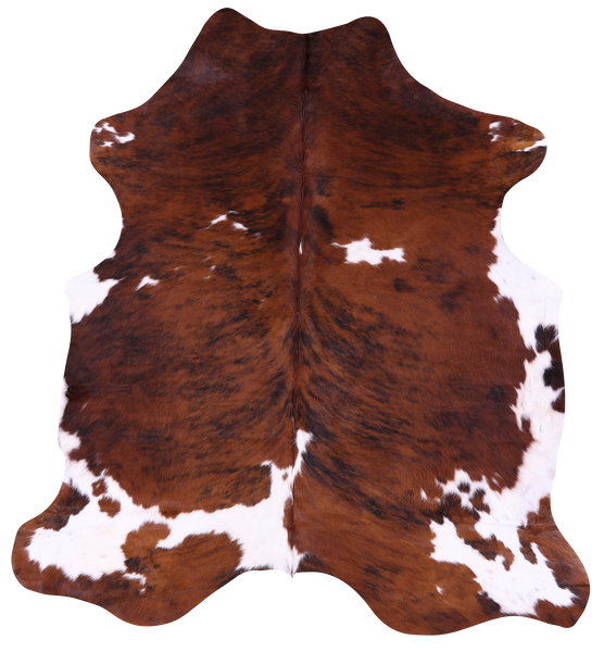 Tricolor Natural Cowhide Rug - Large 6'10"H x 6'2"W