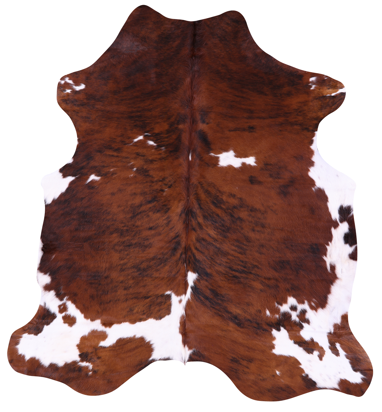 Tricolor Natural Cowhide Rug - Large 6'10"H x 6'2"W