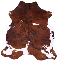 Thumbnail for Tricolor Natural Cowhide Rug - Large 6'10