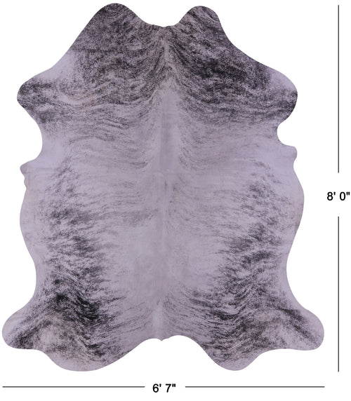Grey Brindle Natural Cowhide Rug - XXLarge 8'0