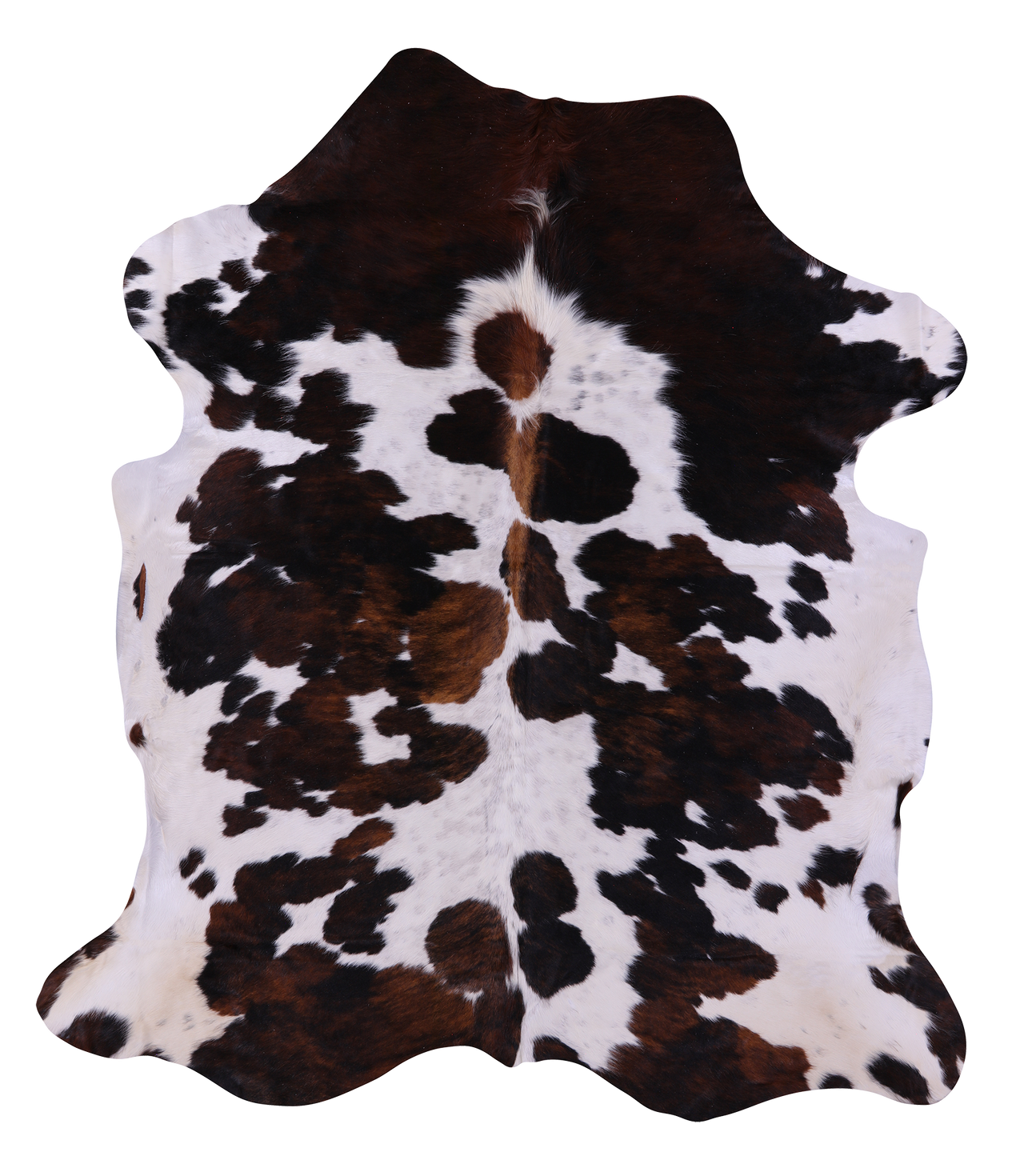 Tricolor Natural Cowhide Rug - XLarge 7'8"H x 6'6"W