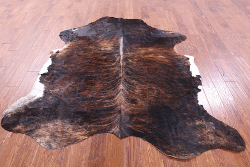 Dark Brindle Natural Cowhide Rug - X-Large 7'2