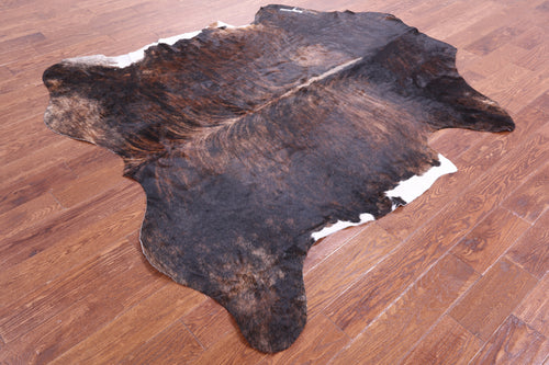 Dark Brindle Natural Cowhide Rug - X-Large 7'2