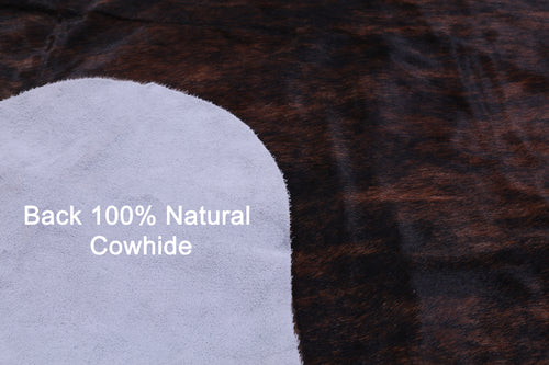 Dark Brindle Natural Cowhide Rug - X-Large 7'2