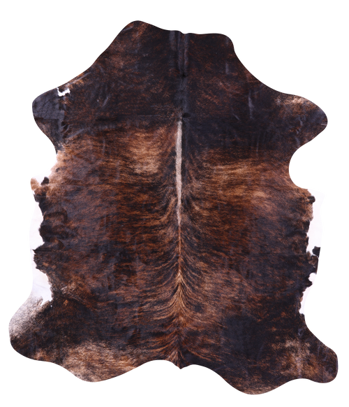 Dark Brindle Natural Cowhide Rug - X-Large 7'2