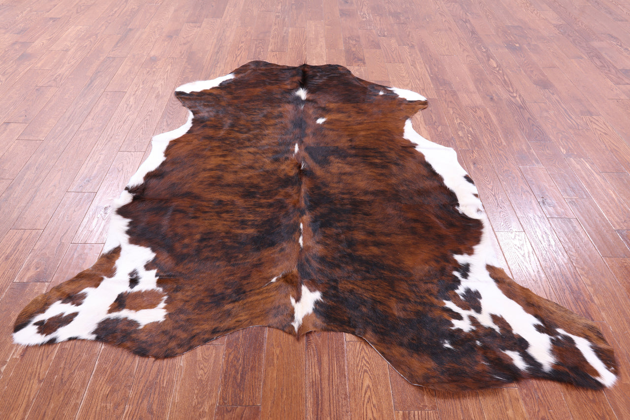 Tricolor Natural Cowhide Rug - XLarge 7'0"H x 6'4"W