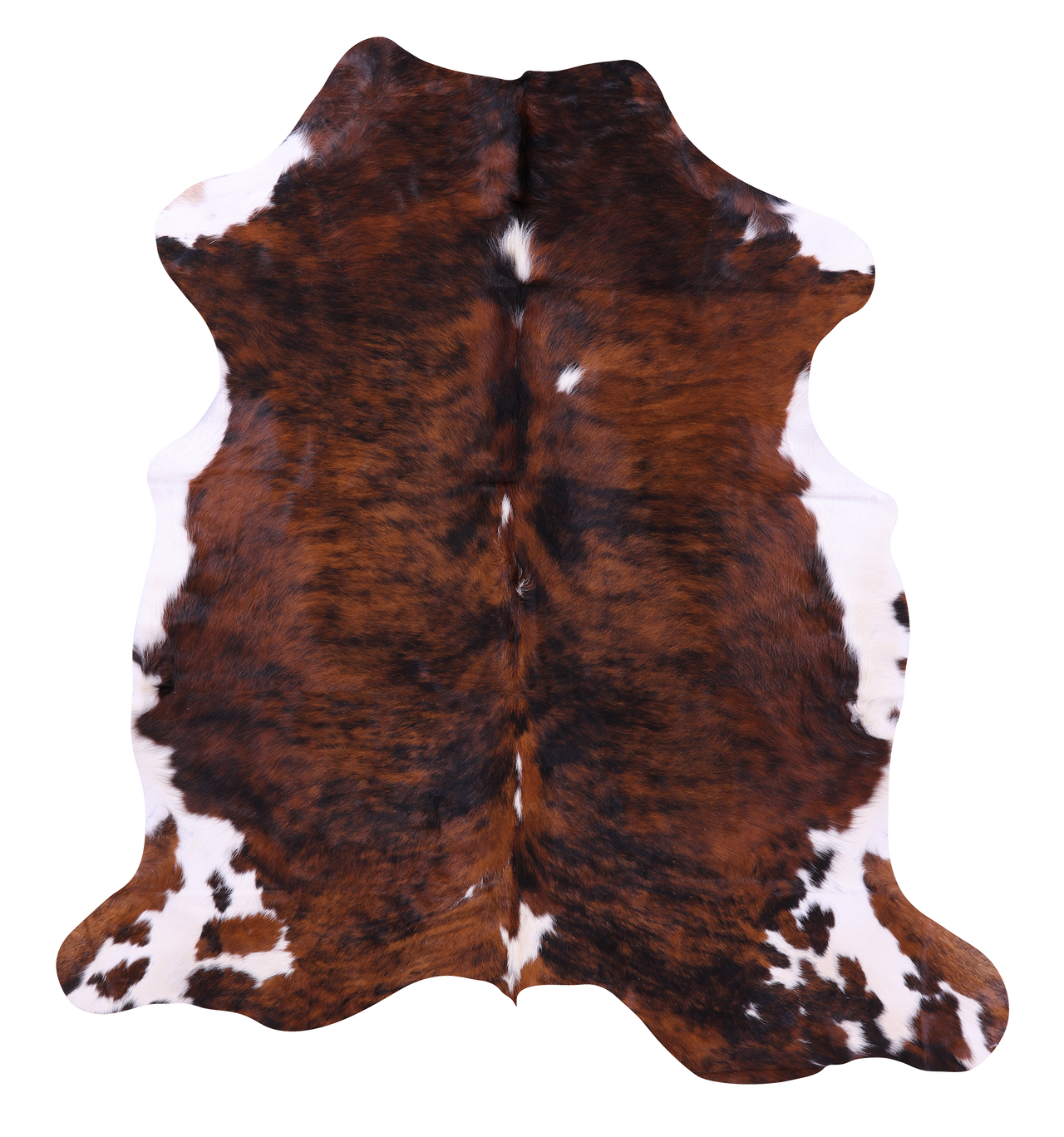 Tricolor Natural Cowhide Rug - XLarge 7'0"H x 6'4"W