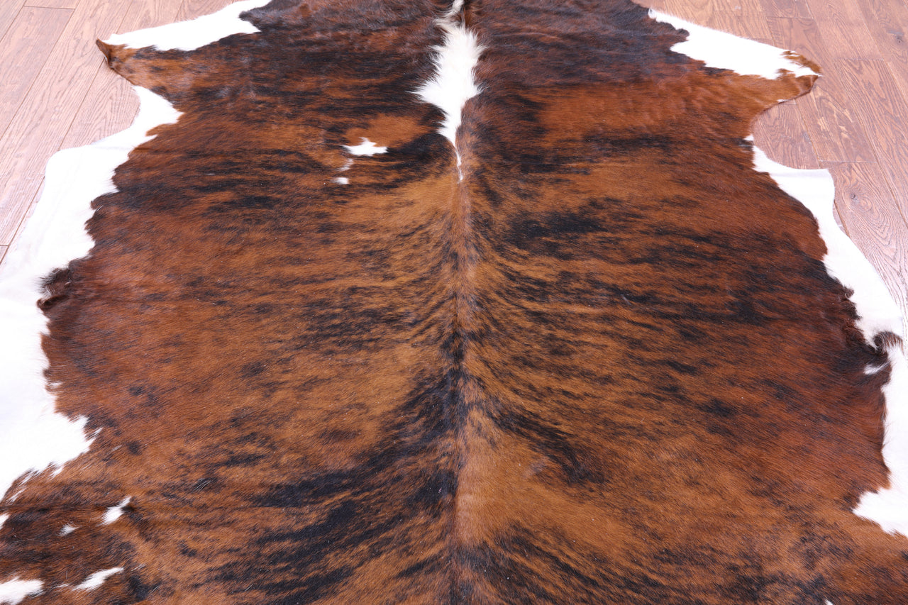 Brindle Natural Cowhide Rug - XLarge 7'0"H x 6'6"W