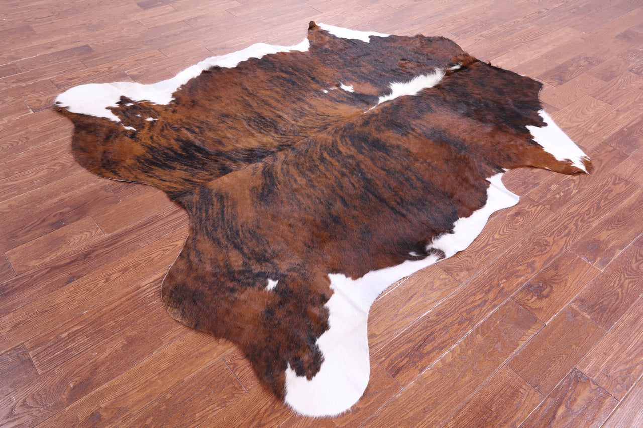 Brindle Natural Cowhide Rug - XLarge 7'0"H x 6'6"W