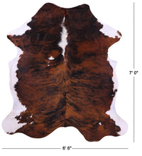 Thumbnail for Brindle Natural Cowhide Rug - XLarge 7'0